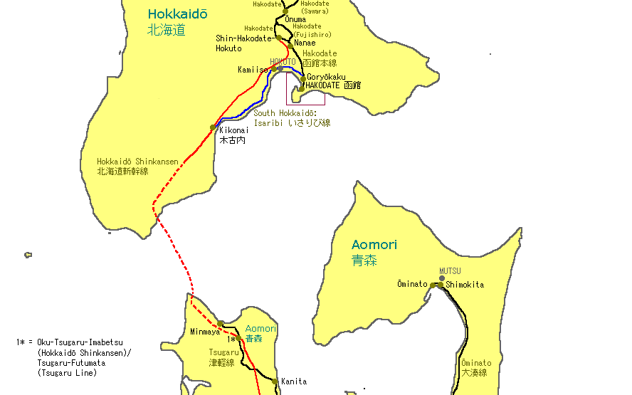 Hakodate Railway Map