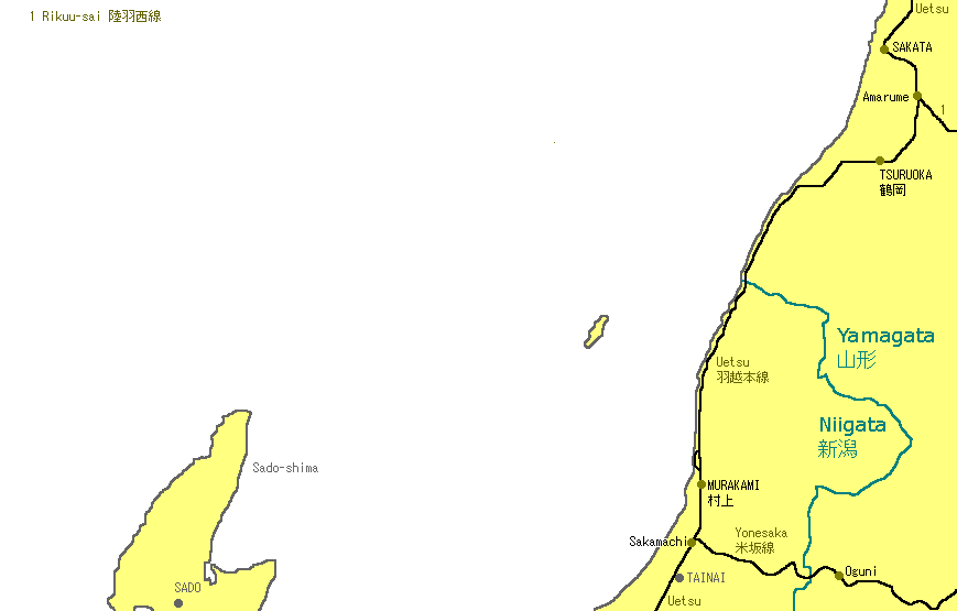 Tsuruoka Railway Map