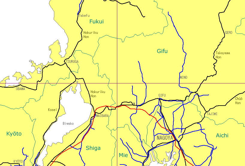 Chūbu SW Railway Map