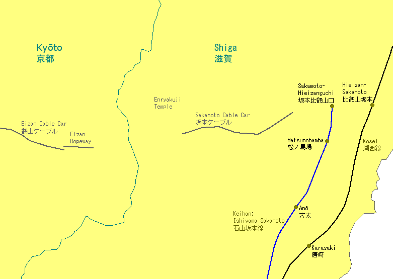 Sakamoto Railway Map