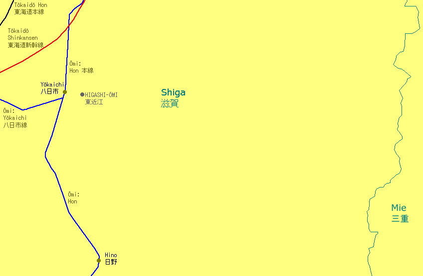 Yōkaichi Railway Map