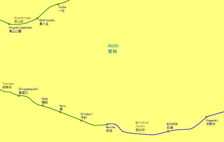 Akaike Railway Map
