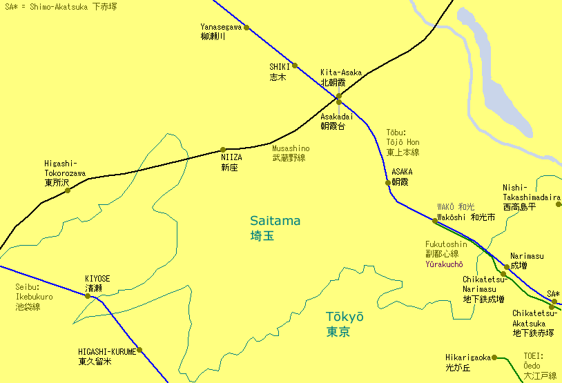 Asaka Railway Map