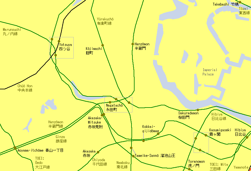 Yotsuya Railway Map