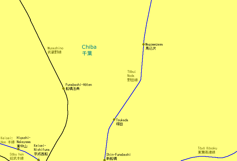 Tsukada Railway Map