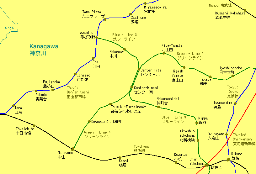 Azamino Railway Map