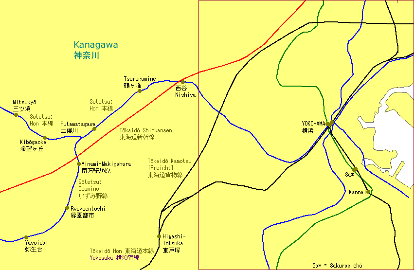 Yokohama Railway Map