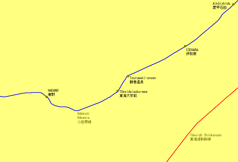 Hadano Railway Map