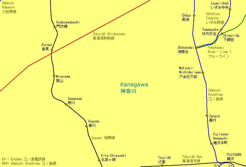 Fujisawa Railway Map