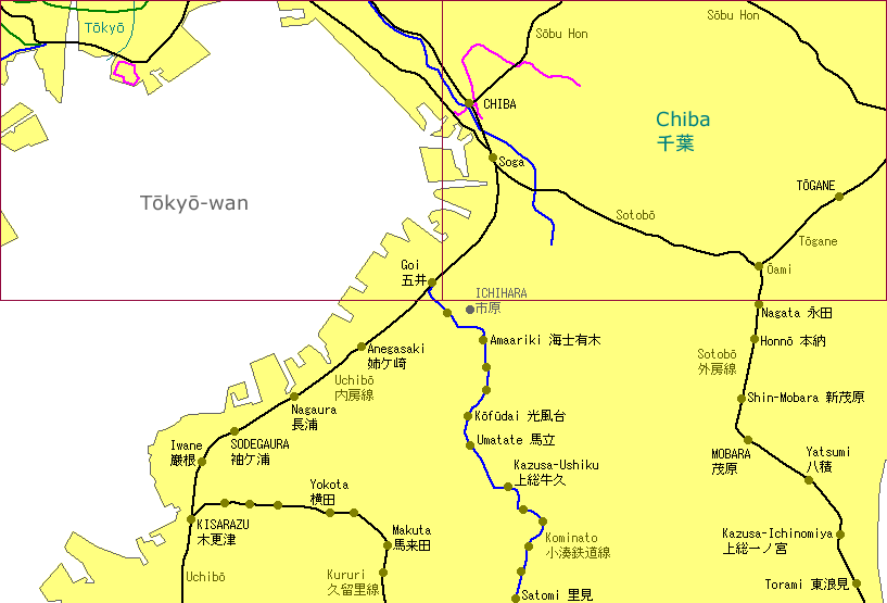 Central Chiba Railway Map