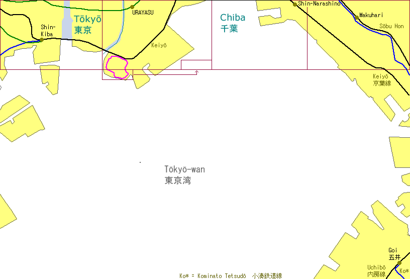 Tōkyō-wan Railway Map