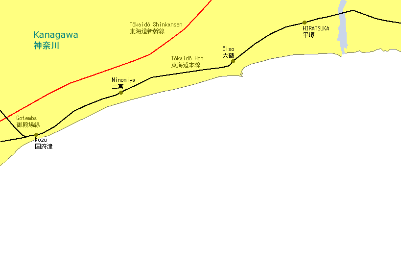 Hiratsuka Railway Map