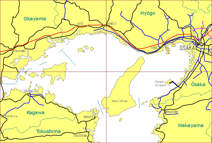 Kansai SW Railway Map