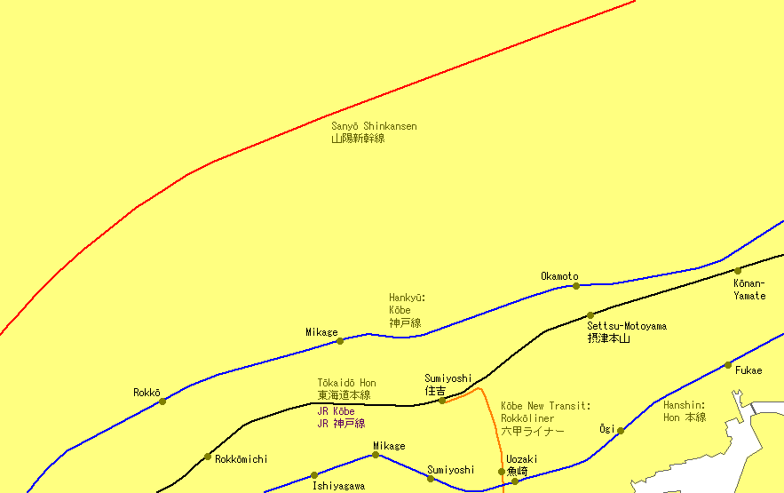 Sumiyoshi Railway Map