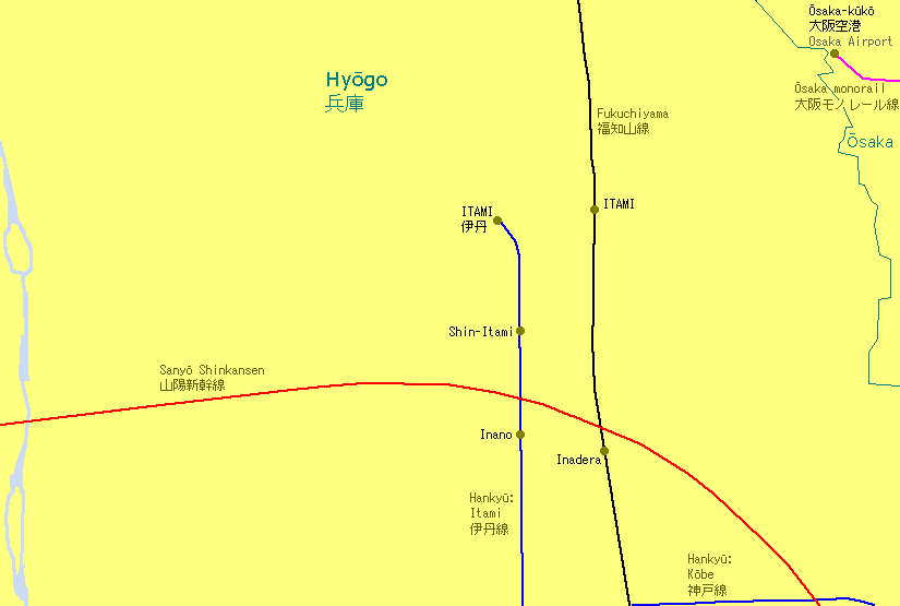 Itami Railway Map