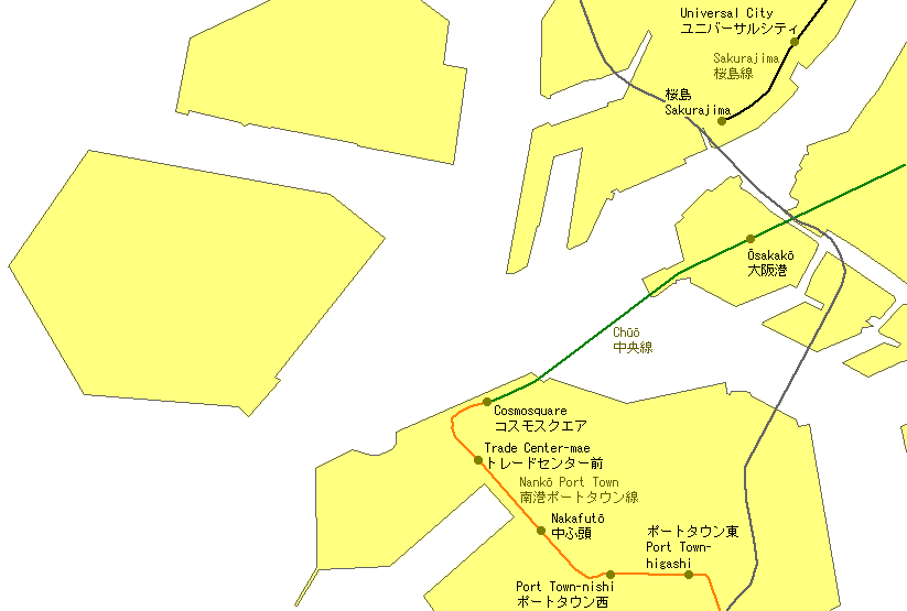 Cosmosquare Railway Map