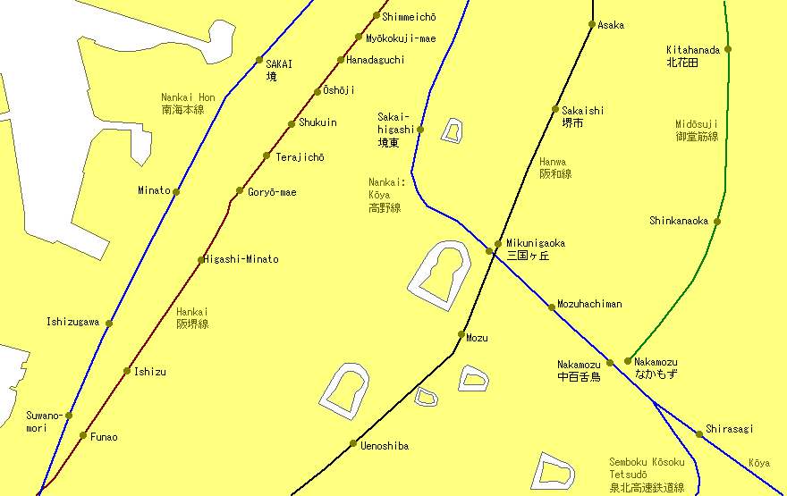 Sakai Railway Map
