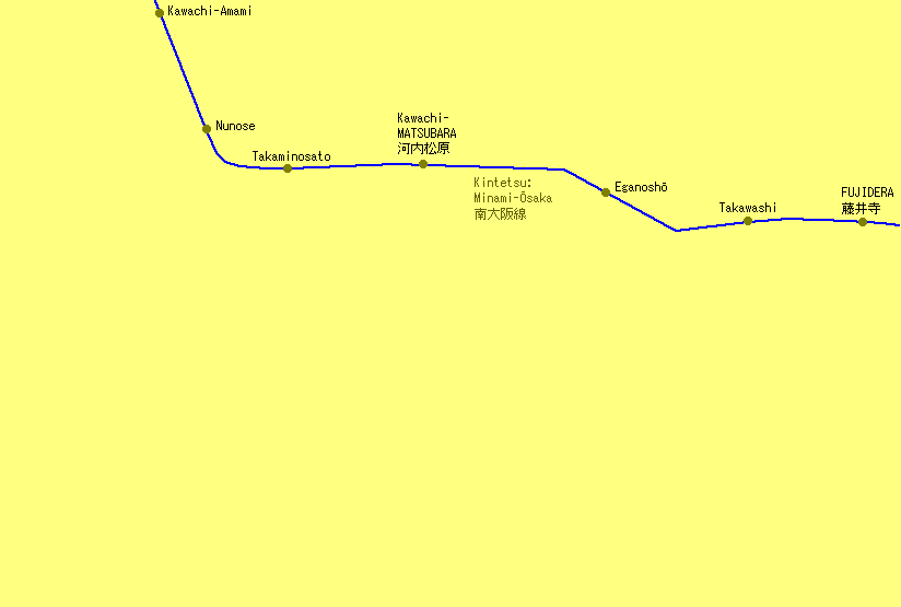 Matsubara Railway Map