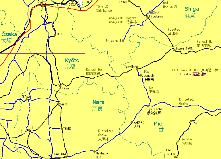 Iga Railway Map