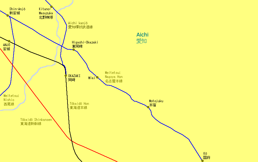 Okazaki Railway Map