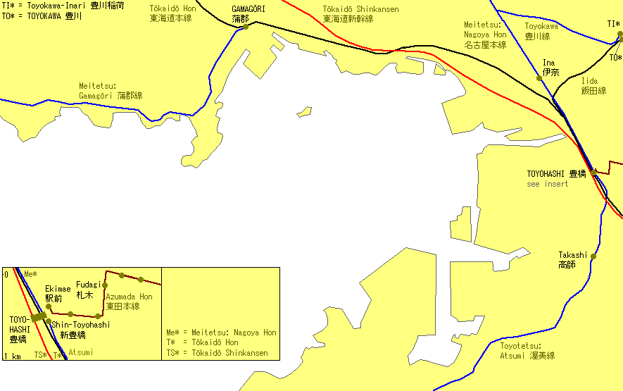 Toyohashi Railway Map