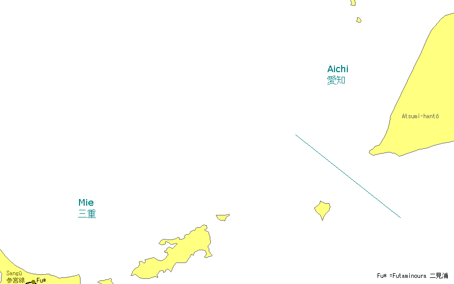 Futaminoura Railway Map