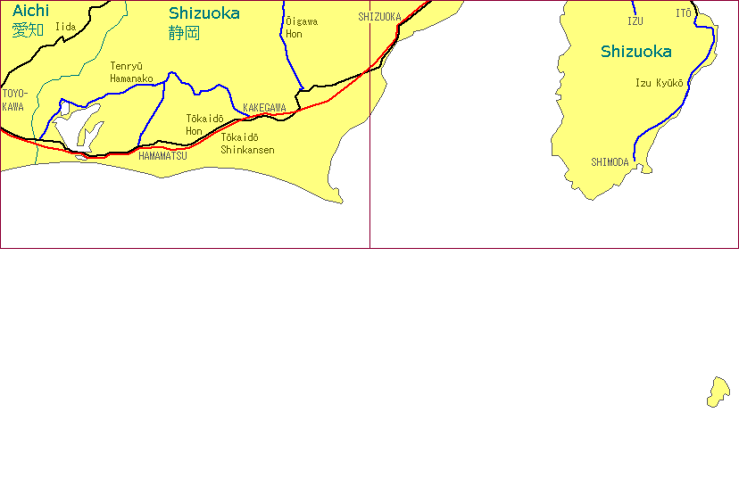 Hamamatsu - Izu Railway Map
