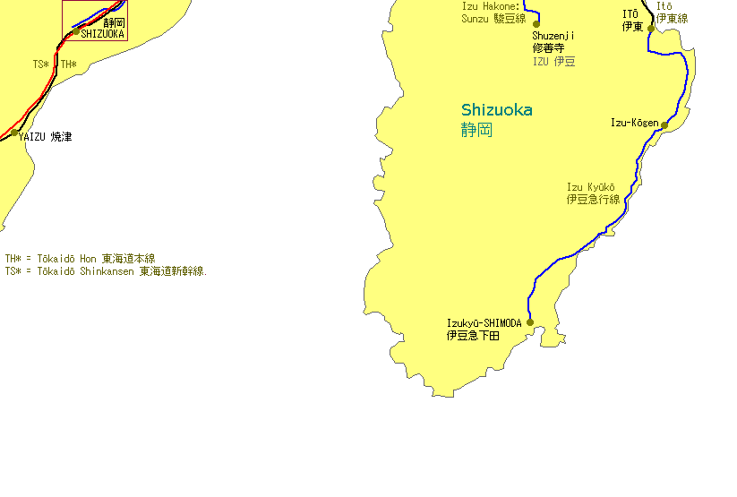 Izu Railway Map