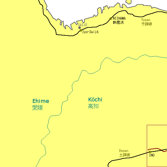 Niihama Railway Map
