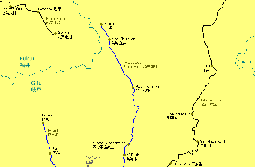 Gero Railway Map