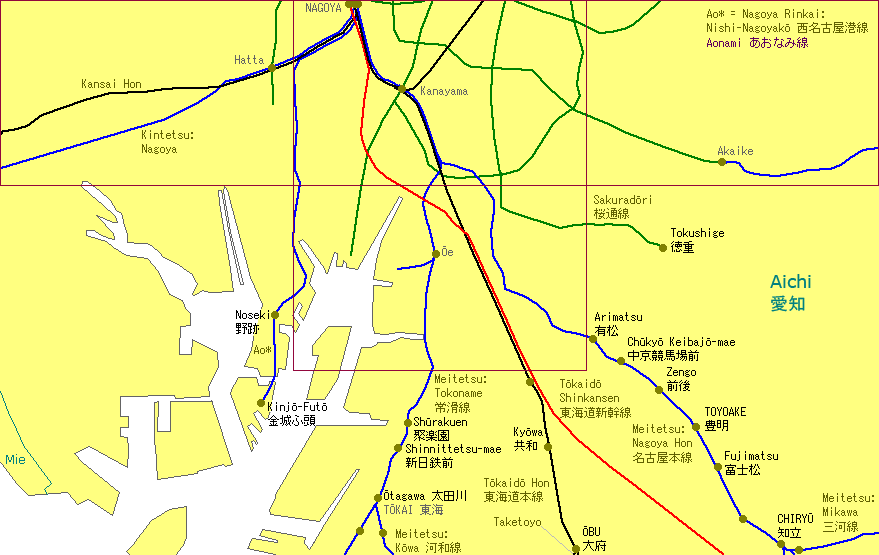 Ōtagawa Railway Map