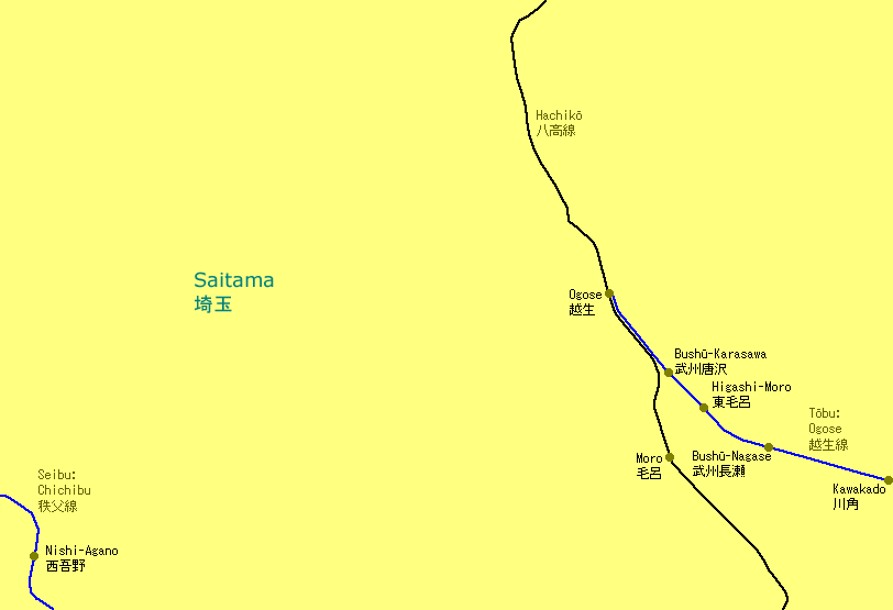 Ogose Railway Map