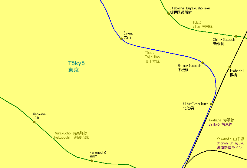 Itabashi Railway Map