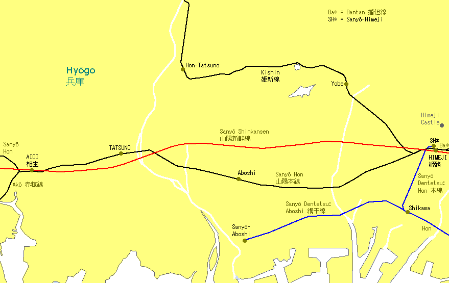 Himeji Railway Map