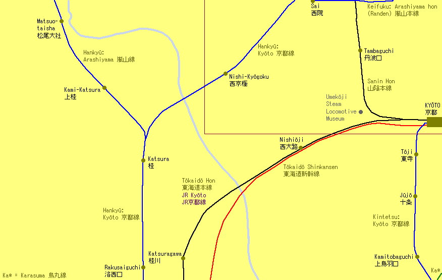 Katsura Railway Map