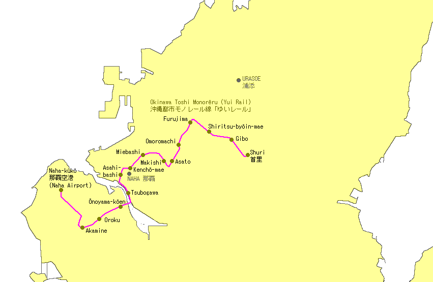 Naha Railway Map
